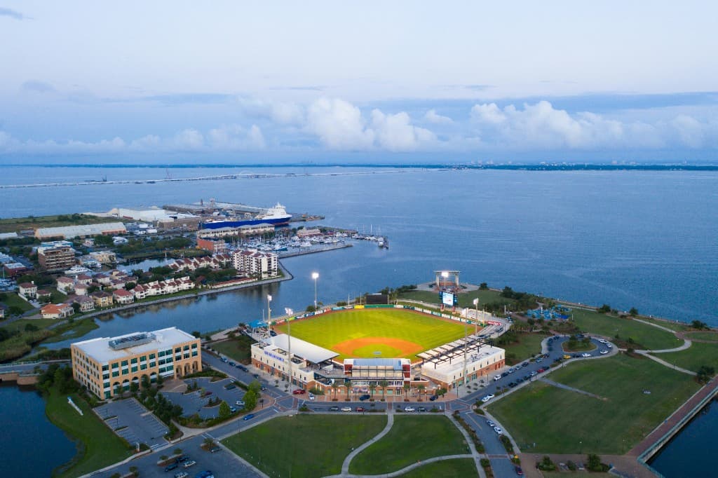 Pensacola, Florida - historic downtown and bayfront